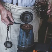 Man making a coffee
